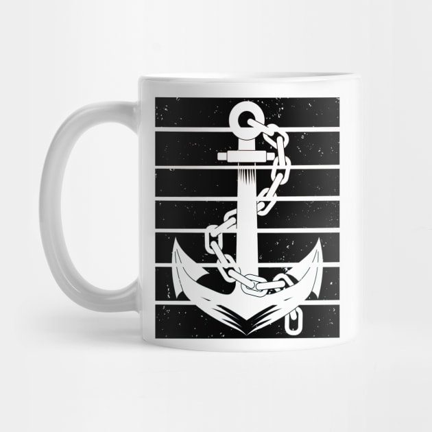 Boat owner motor boat sailing boat anchor retro boating by HBfunshirts